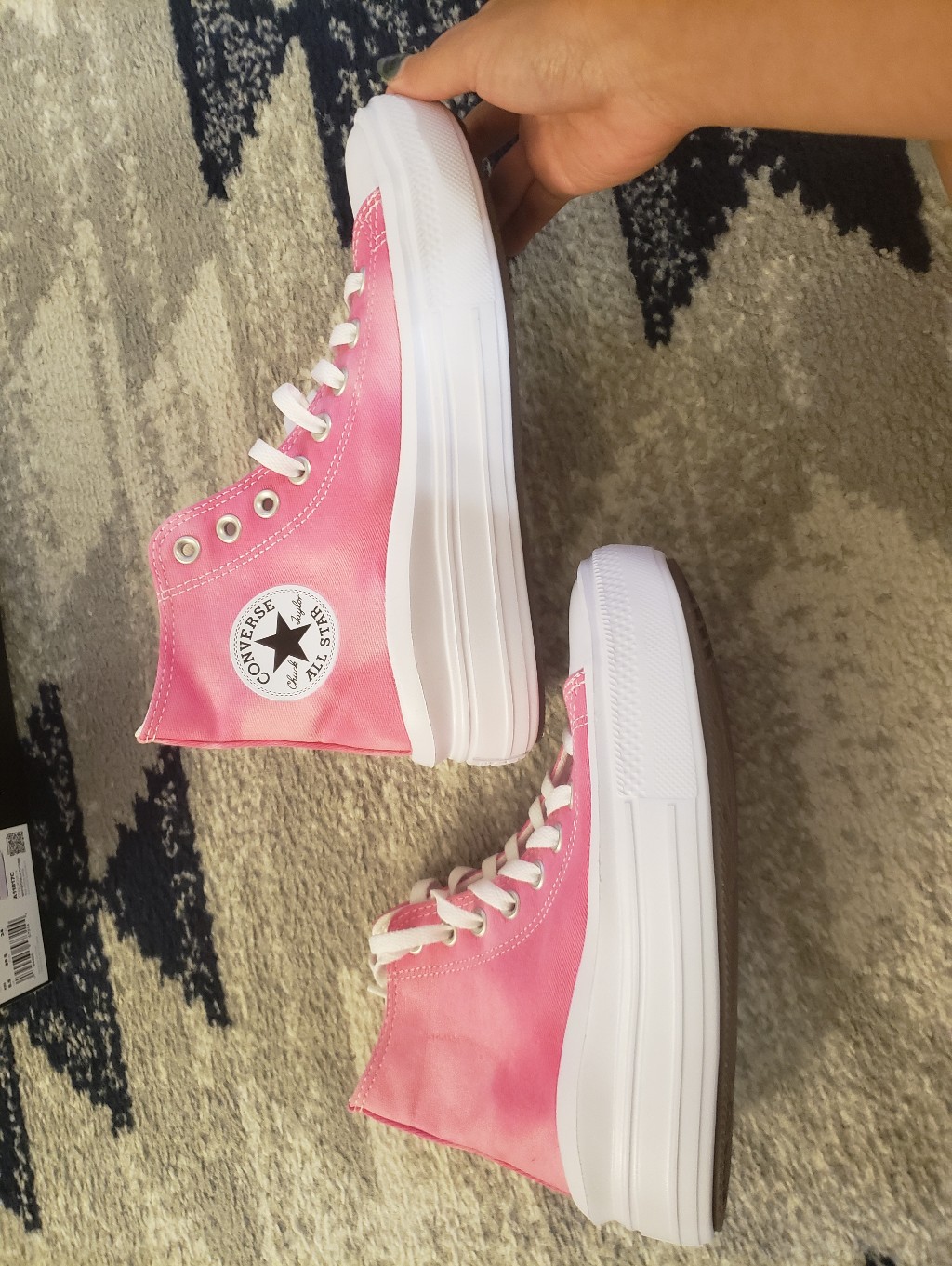 Nwt Converse Platform White Chaos/Fuchsia Size 6kid (24 Cm)